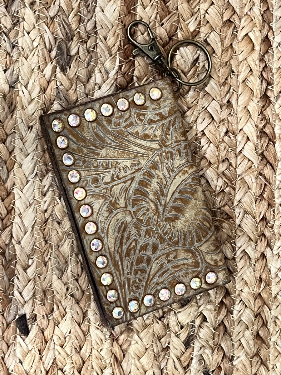 Keep It Gypsy RowdyRanch Becca Key Ring Card Case Wallet with Rivets