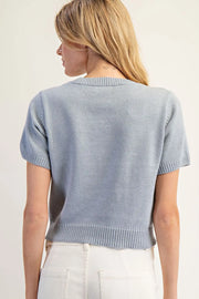 American Bear Flag Short Sleeve Knit Top