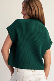 Charlee II Mock Neck Short Sleeve Sweater