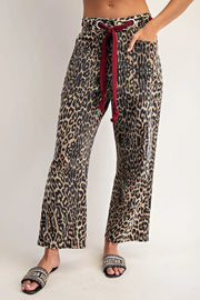 Malawi Mineral Washed Leopard Barrel Jeans