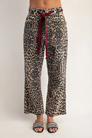 Malawi Mineral Washed Leopard Barrel Jeans