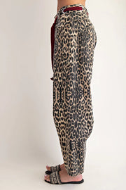 Malawi Mineral Washed Leopard Barrel Jeans