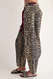 Malawi Mineral Washed Leopard Barrel Jeans
