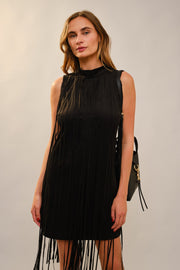 Nashville Star Suede Fringe Mini Dress