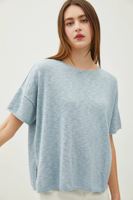 Sheridan Oversized Knit Sweater Tee Top