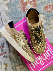 Corkys Hey Girl Another Round Gold Sequins Sneaker Shoes