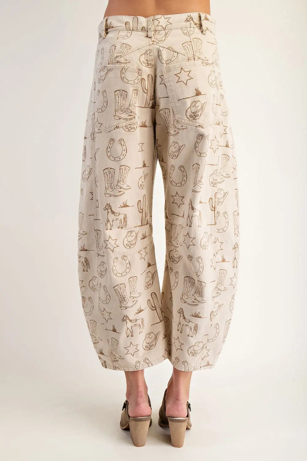 Lone Ranger Western Barrel Leg Crop Jeans