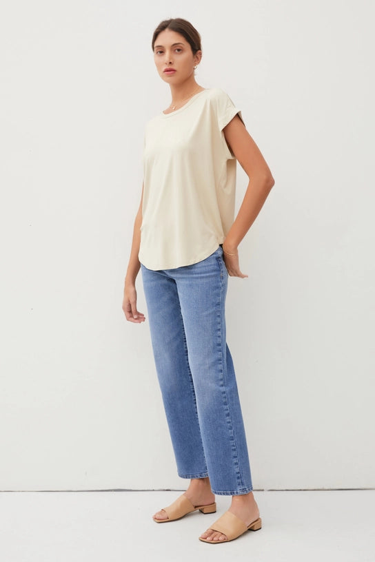 Lizzie Classic Capped Sleeve Modal Tee