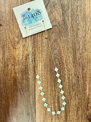 Nalla Aqua Mini Clover Necklace