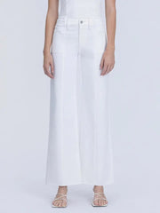 White Noise High Rise Stacked Waistband Wide Leg Jeans