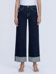 Miss Behavin' High Rise Cuffed Wide Leg Jeans