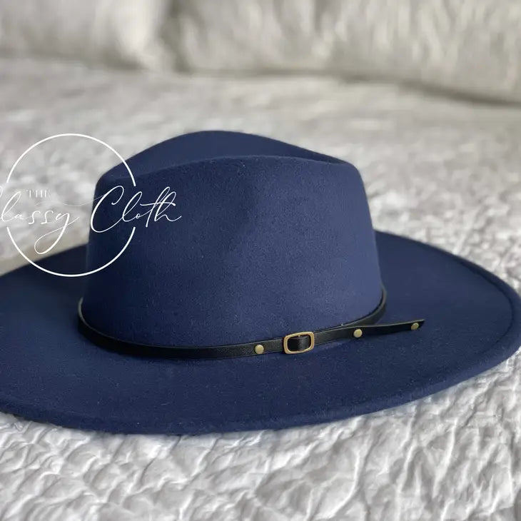 Madison Wide Brim Hat with Belts