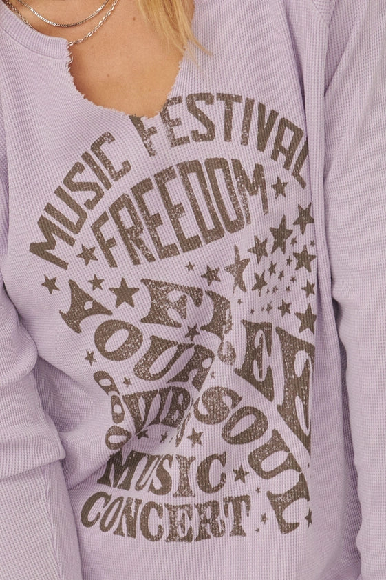 Music Festival Long Sleeve Thermal Graphic Tee