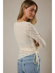 Wendi Lace Mesh Fitted Top
