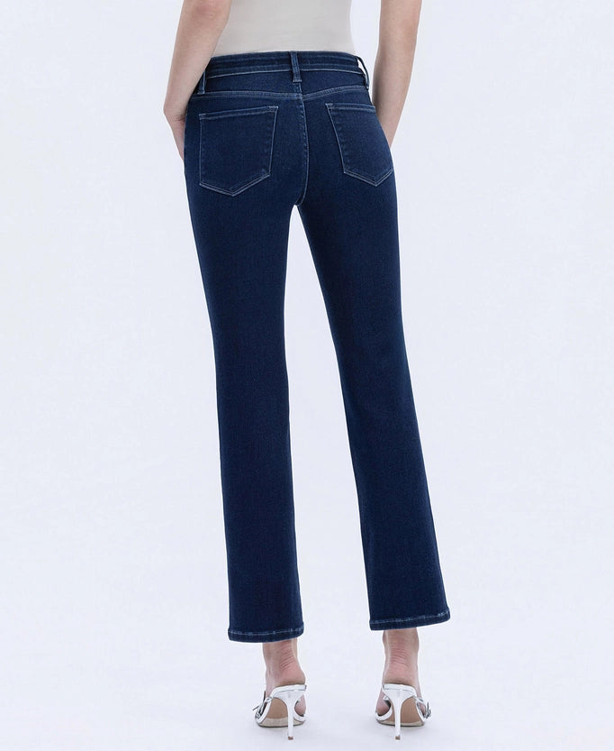 Mystic Mid Rise Slim Straight Ankle Jeans