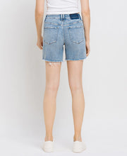 Vervet High Rise Midi Fray Hem Shorts