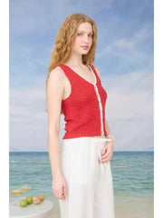 Liberty Infinity Keyhole Sleeveless Sweater Vest Top