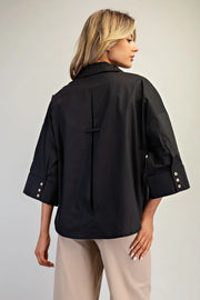 Jinx Button Front Blouse