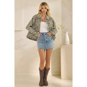 Leopard Print Denim Jacket