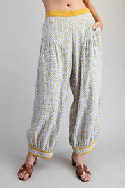 Phyllis Boho Geometric Floral Printed Pants