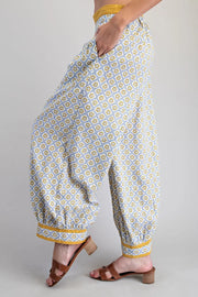 Phyllis Boho Geometric Floral Printed Pants