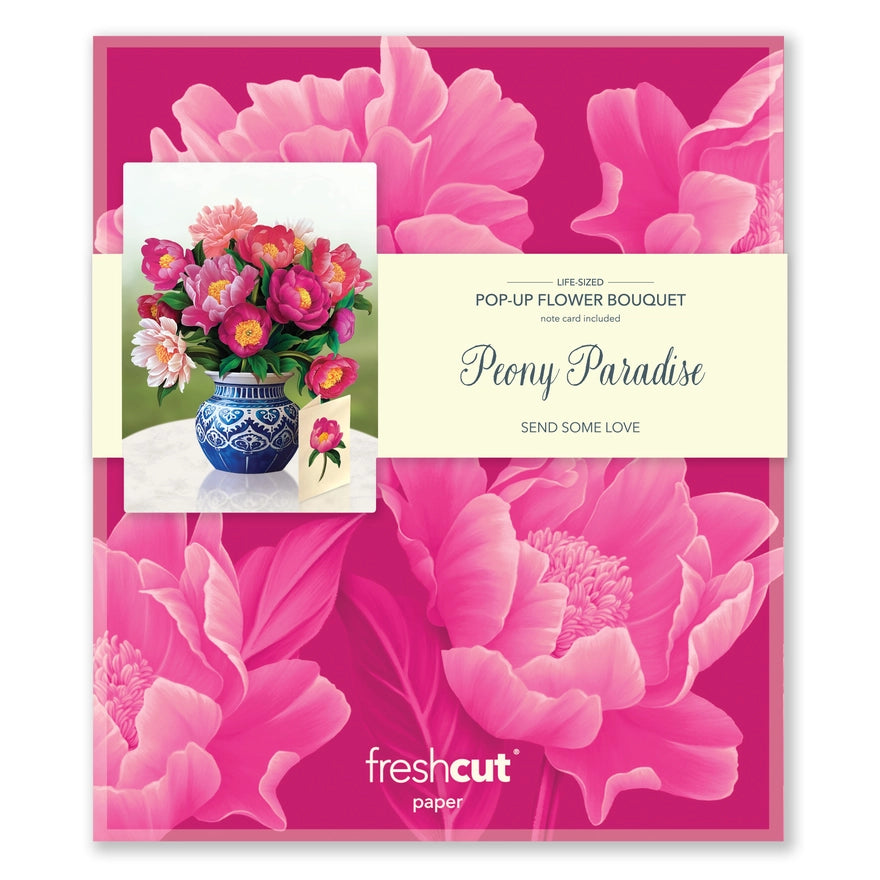 Peony Paradise Pop Up Bouquet Card