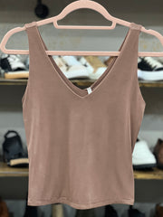 Natasha Double V-Neckline Jersey Tank Top