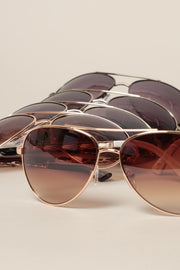 Cougar Classic Aviator Sunglasses with Mini Chain Detail