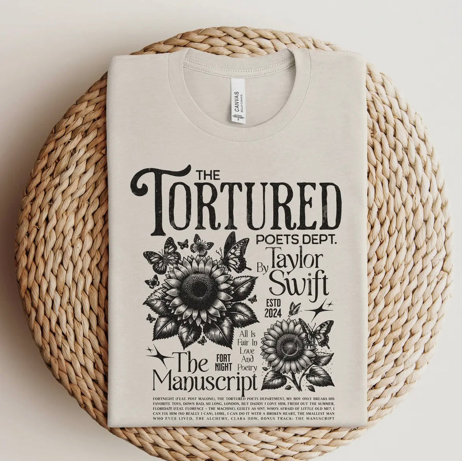 Taylor Swift “Tortured Poets” Sunflower Graphic Tee