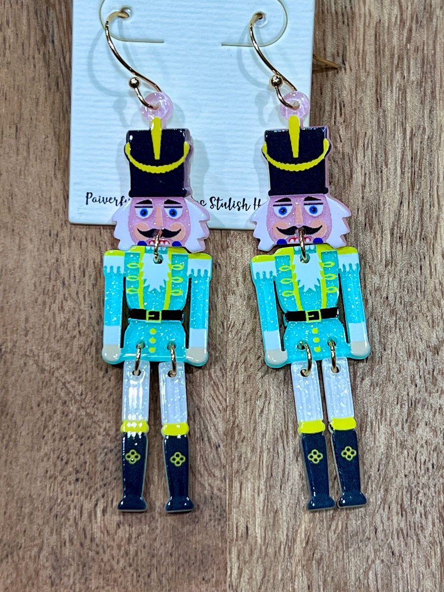 Nutcracker Acrylic Dangle Earrings