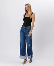 Hillbilly Cutie High Rise Baggy Wide Cuffed Denim Jeans