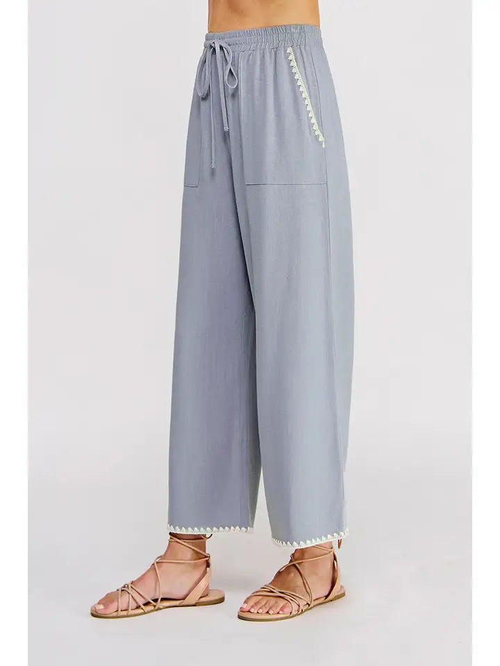 Kerrigan Wide Leg Linen Pant