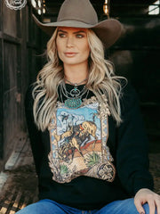 Rough Start Ranch Rodeo Pullover Crewneck Sweatshirt