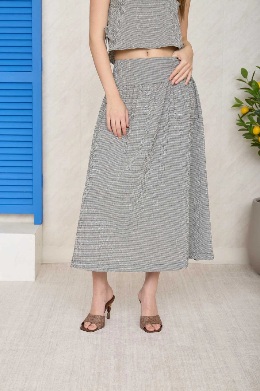 Minnie Gingham Plaid Top & Skirt Set