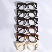 Women's Glitter Side Edge Wide Frame Reading Glasses