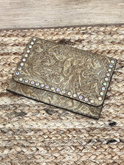 Keep It Gypsy RowdyRanch Flora Clutch Wallet with Crystal Rivets