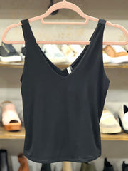 Natasha Double V-Neckline Jersey Tank Top