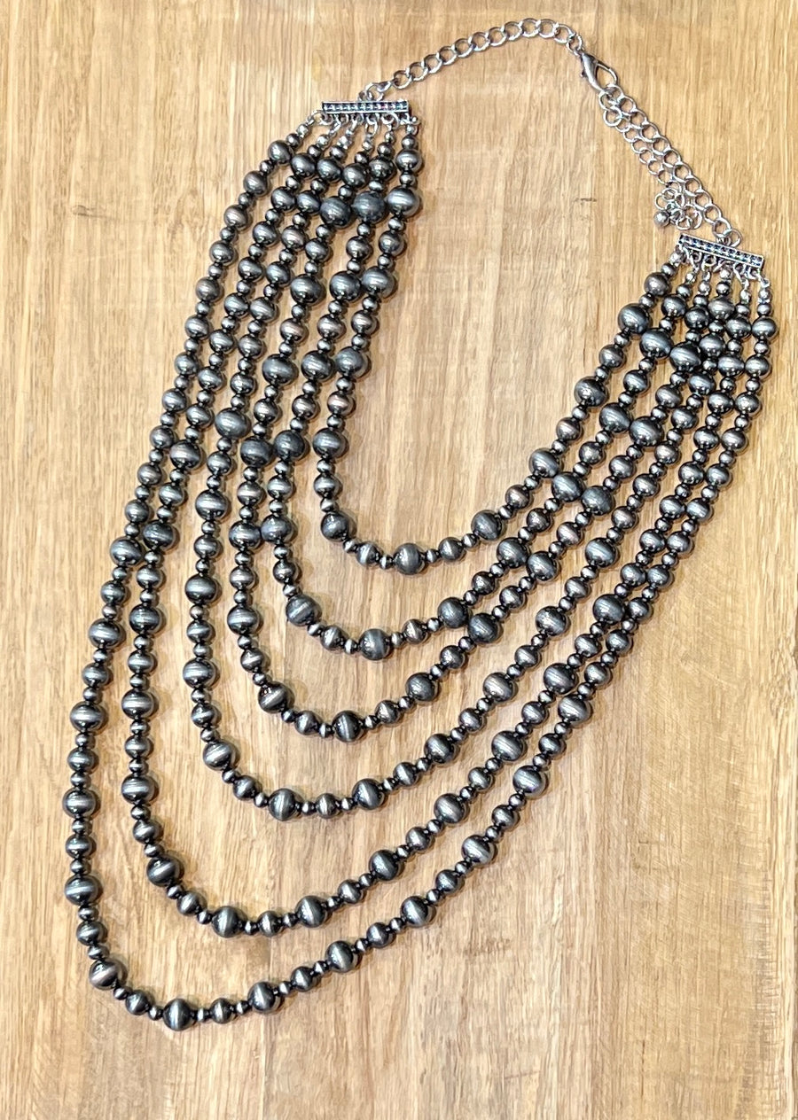 Navajo Pearl Beaded MultiStrand Necklace