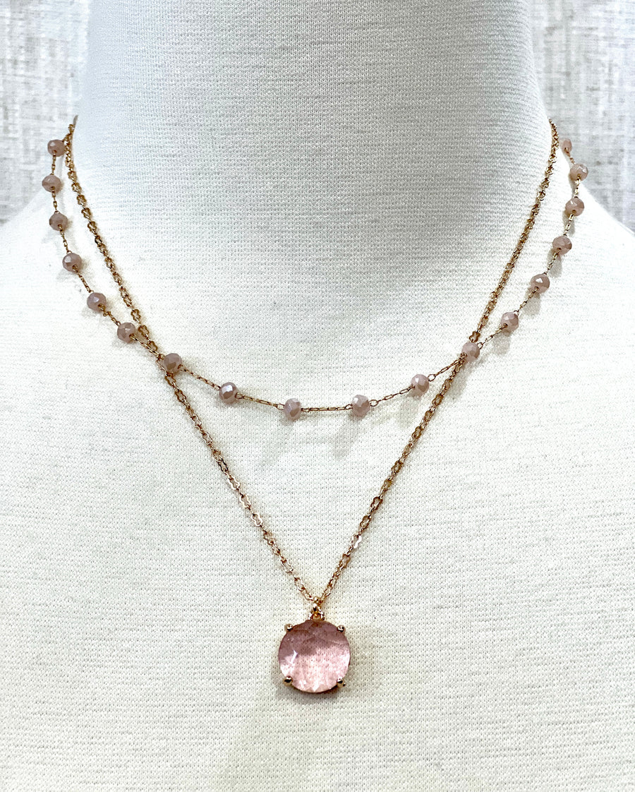 Meghan Browne Base Pink Necklace