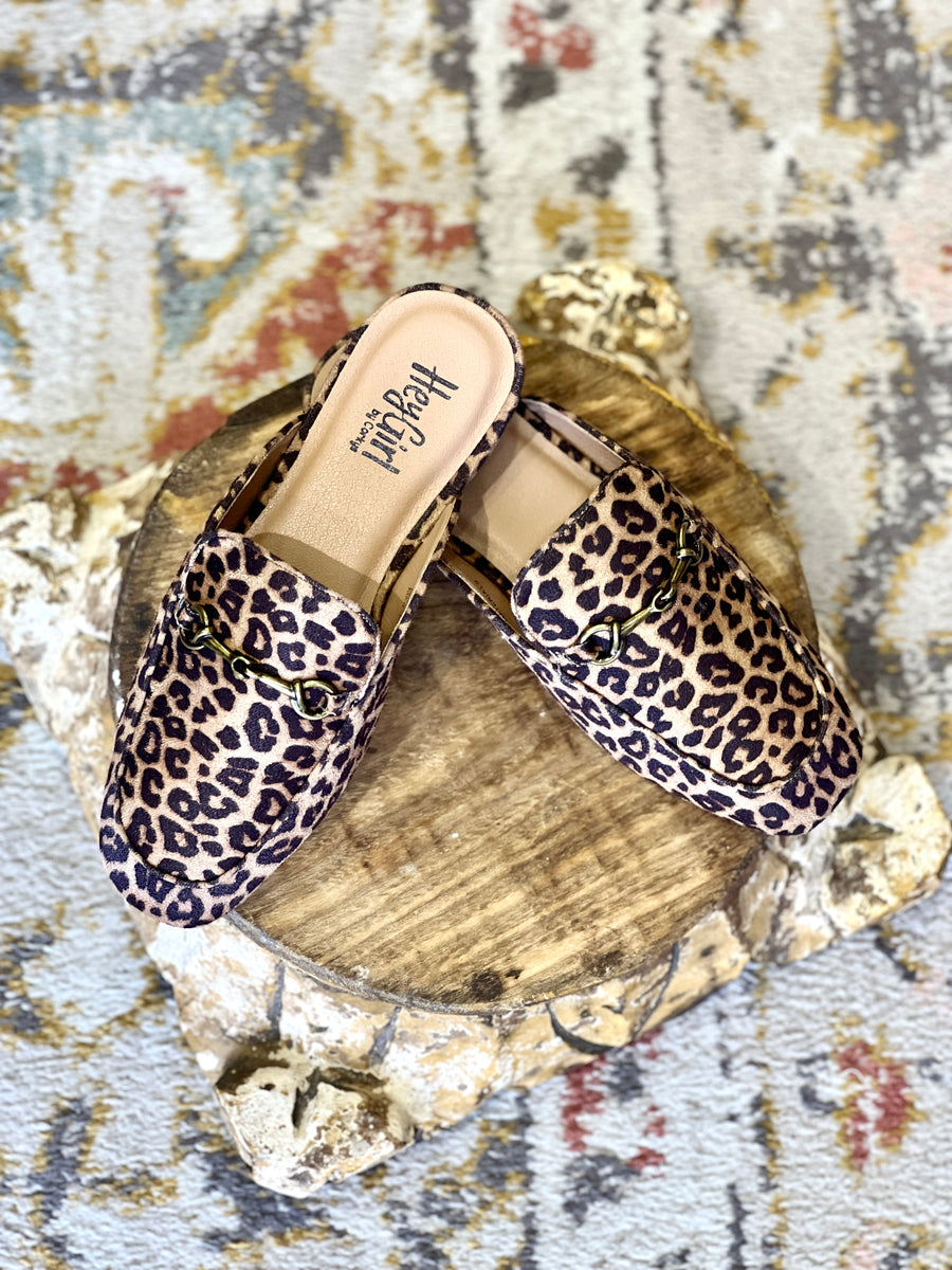 Corkys Hey Girl Charmer Leopard Slide Mule Shoes