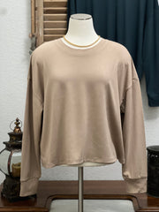 Clementine Long Sleeve Soft Touch Relaxed Crop Knit Top