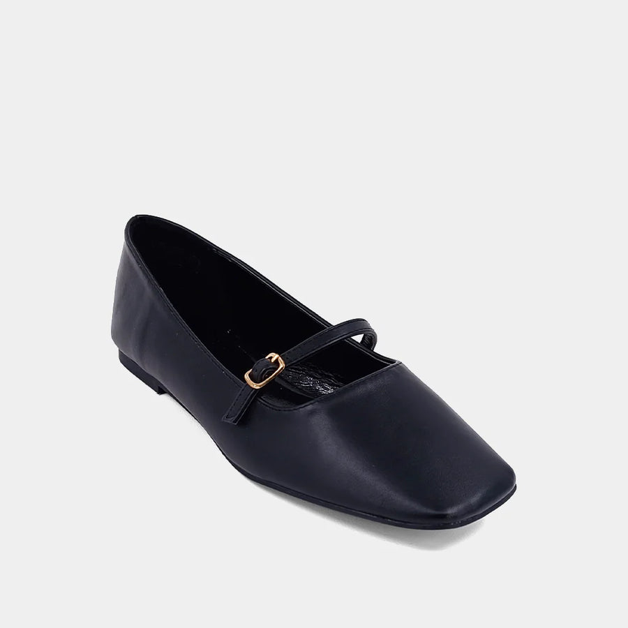 Adele - Black - Ballet Flat by Shu Shop