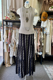 Bellaire Tiered Wide Leg Pants with Lace Insets