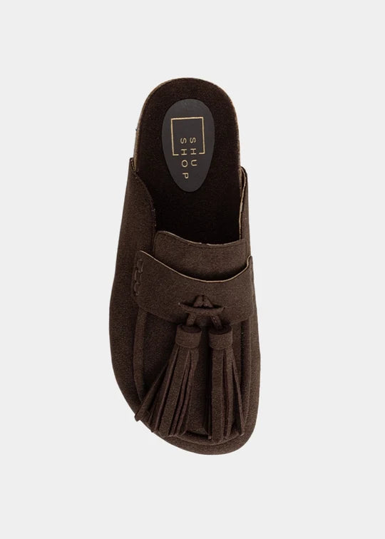 ARIANA - Brown Suede - Casual Clog by Shu Shop