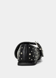 Avril - Black Studs - Mary Jane Flats by Shu Shop