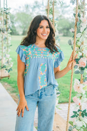 Addie Embroidered Tunic Top