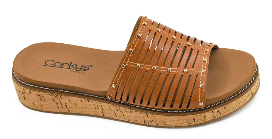 Corkys AT EASE Low Wedge Slide Sandal