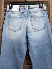 Jesse James 90's High Rise Wide Flare Denim Jeans