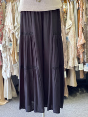 Bellaire Tiered Wide Leg Pants with Lace Insets