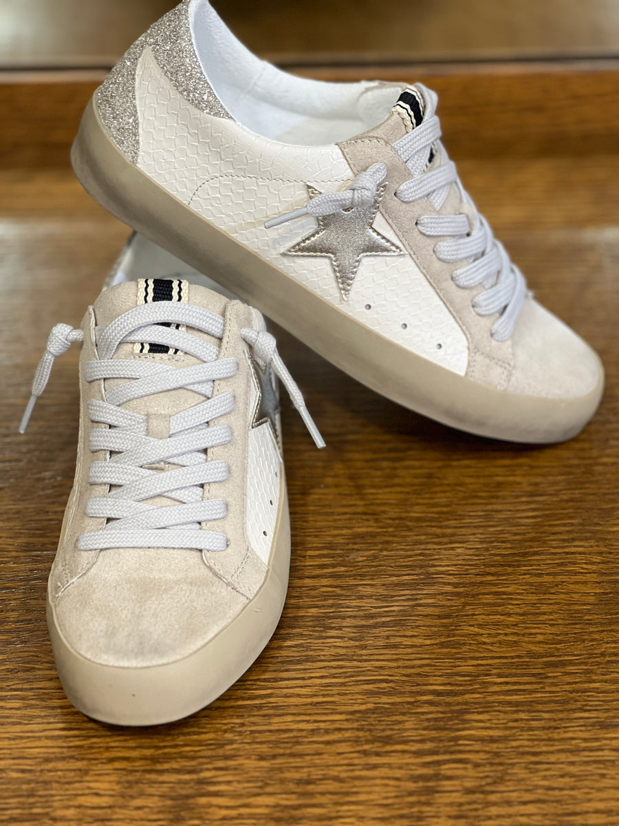 Paula - Bone Snake - Casual Sneaker by Shu Shop